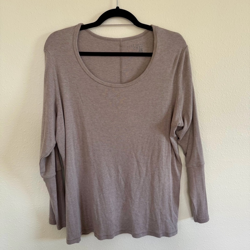 Ruff Hewn Women's Long Sleeve Top - Taupe